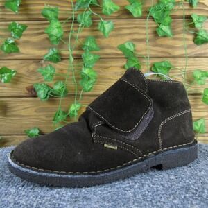 Primigi Kids Brown Suede Leather Ankle Boots‎ Hook & Loop Closure Size 34